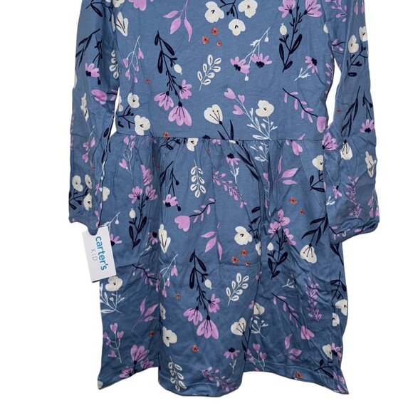 Carters Infant Floral Dress & Bloomer Set Blue Pink Size 8 - Picture 2 of 6